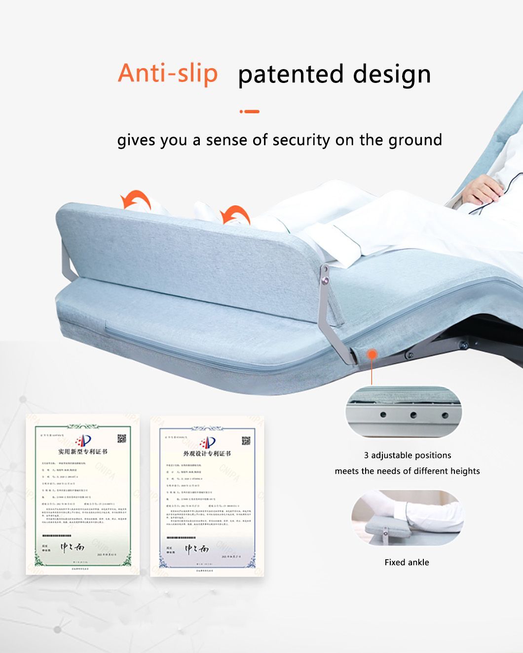 Portable Folding Functions Upgraded Electric Homecare Nursing Bed Mattress