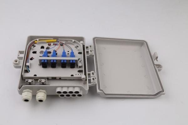 8 Core Wall Mount Fiber Distribution Box With PLC Splitter Waterproof Outdoor