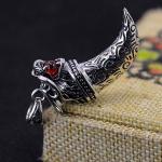 Retro Sterling Silver Necklace with Dragon Pendant for Mens Jewelry(XH051823W)