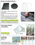 Weed Control Mulch Film, Agriculture Vegetable Black PE Films, 5 Holes