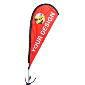 China Weatherproof Polyester Teardrop Beach Flag CMYK Waterproof wholesale