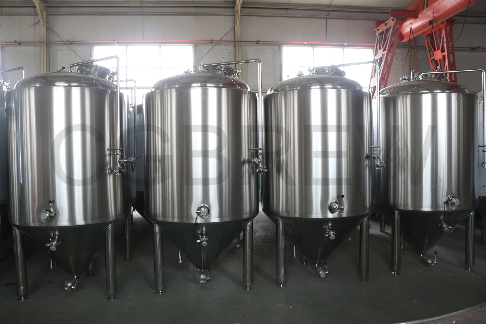 1000L food grade stainless steel fermentation tanks mirror polished for beer brewing in hotel and brewery