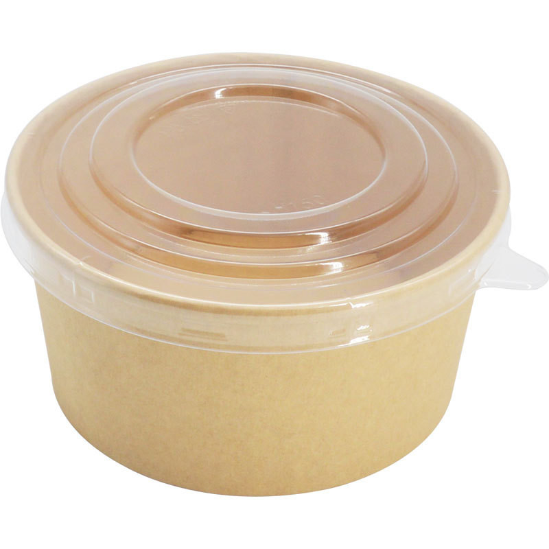 Biodegradable Paper Salad Bowl Disposable Takeaway Lunch Box Salad Bowls