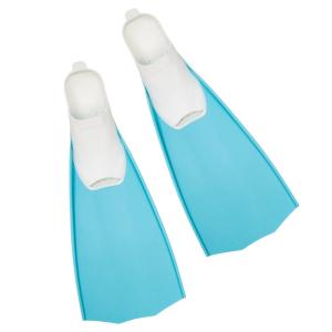 China Nontoxic Adjustable White Freediving Fins Long Training Fins For Snorkeling wholesale