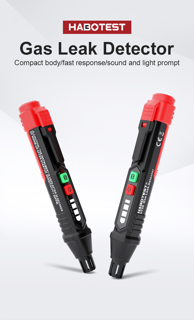 HT59 HT60 HT61 Gas Leak Detector Sound & Screen Alarm Mini Combustible Gas Detector For Natural Methane