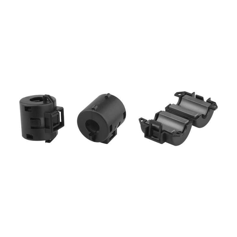 Cylindrical 15mm Snap On Ferrite Choke Noise Filter VGA Cable
