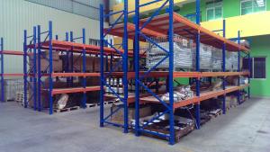 China Supermarket steel board heavy duty shelving with forklift entry / extract , 2 - 8m wholesale