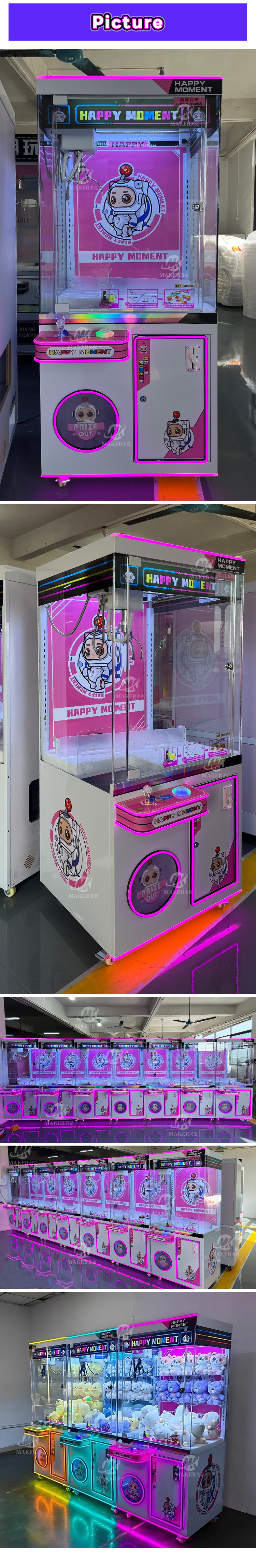Hardware Claw Crane Machine Arcade Coin Game Machine For Shopping Mall Amusement Park