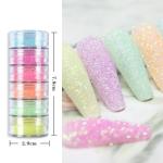 Polyester Glitter Heart Neon Phosphor Powder Nail Glitter Powder Manufactures