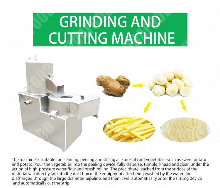 Automatic Potato Peeling And CuttingMachine Potato Peeler And Slicer Machine for Commercial catering