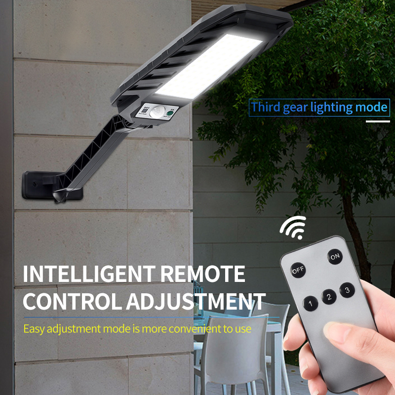 6000-7000K 450LM Solar Pir Security Light With Motion Sensor Remote Control