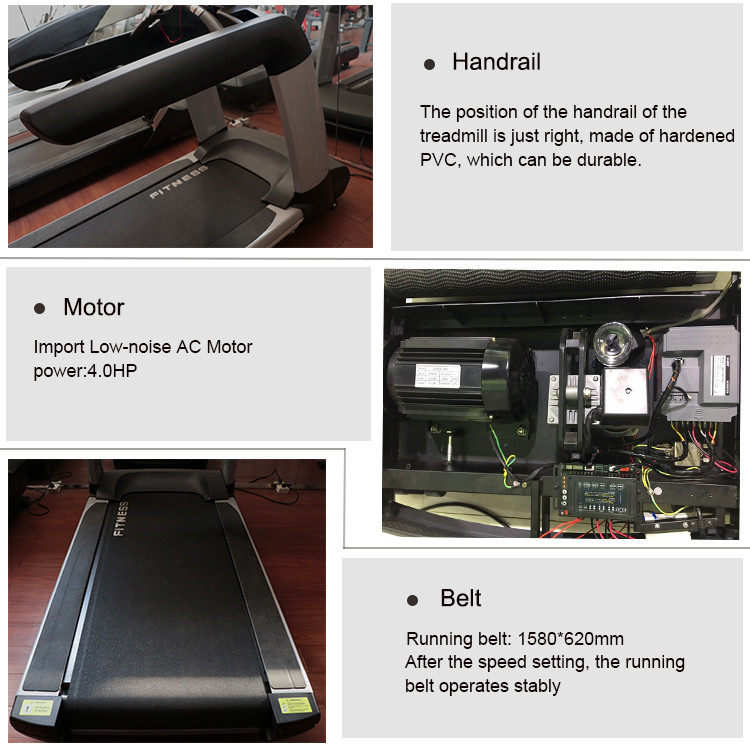 Fitness Motorized Commercial Treadmill For Gym , Body Fit Running Exercise Machine