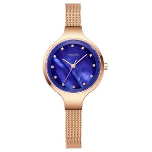 China Small Size Custom Design Watches Mesh Band Ladies Stone Dial Watch wholesale