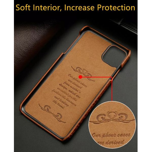 Fashion element Genuine Leather Classic Customized Cell Cover For iPhone 12 Pro Max