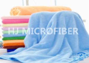China Blue Microfiber Thick Hotel Extra Large Bath Towels Blue Warp-Knitted wholesale