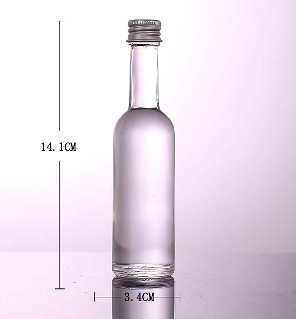Clear Round Glass Olive Oil Bottle for Cooking Matte Surface Handling 100ml 200ml 300ml
