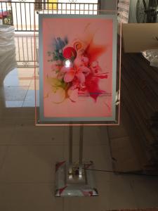 China 304 SUS Base Floor Standing RGB Snap Frame Led Light Box wholesale