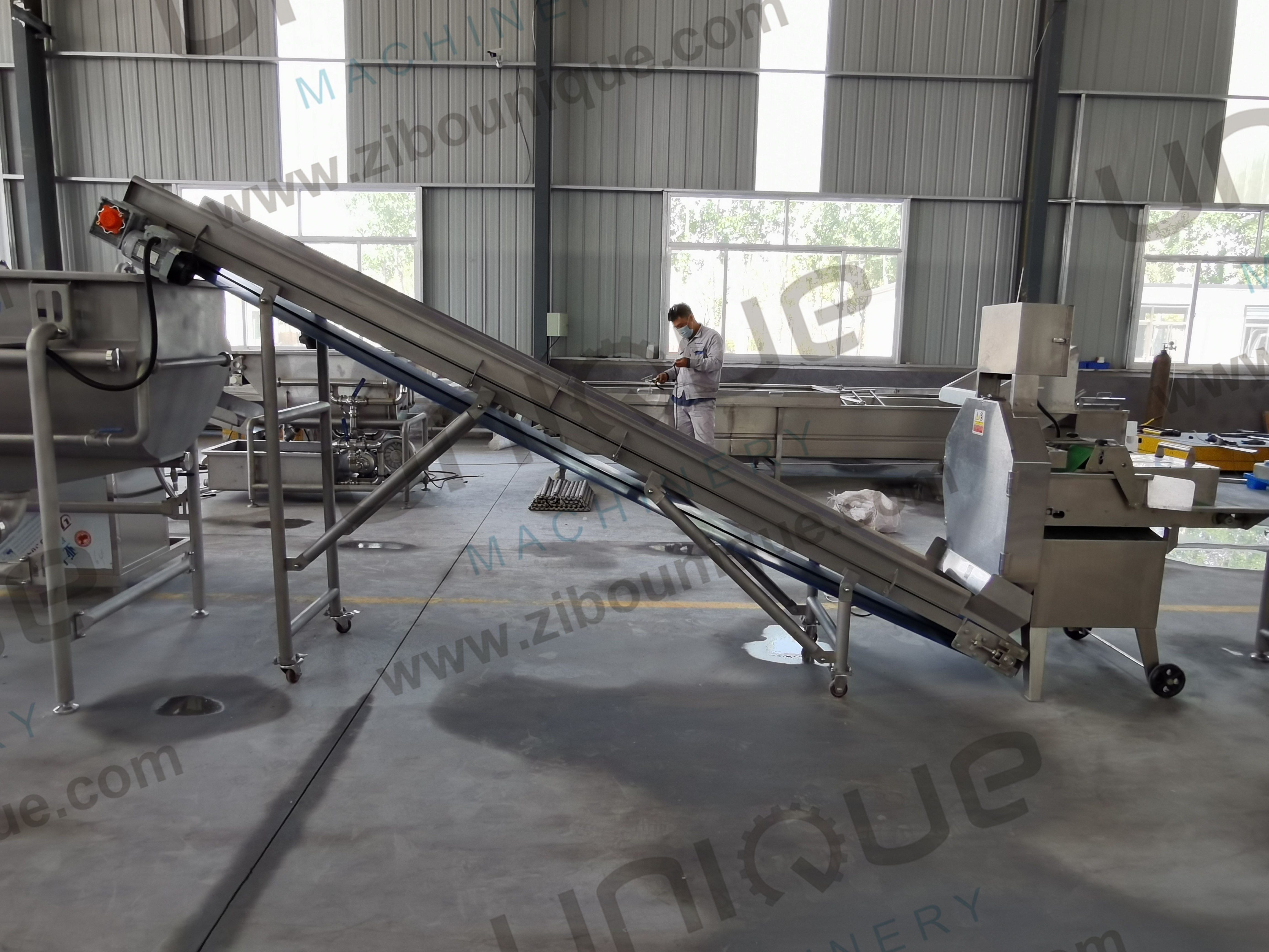 Vegetable Washing Machine 2200 KG for Leafy Greens Cutter and Commercial Fruit Salad