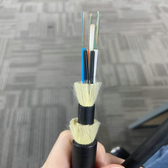 Span 50m Aerial Fiber Cable ADSS 6 8 Core 12 24 48 Core Outdoor Fiber Optic Cable