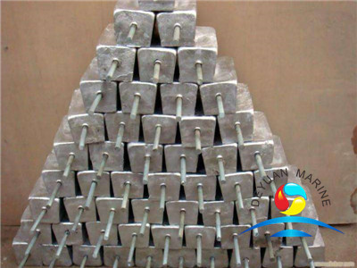 Rectangle Type Zinc Anodefor Sea Water Cooling System Marine Outfitting Equipment