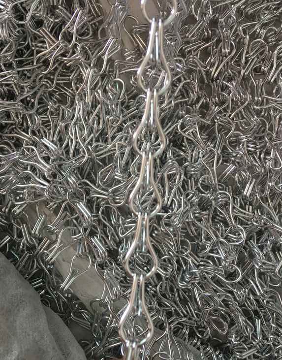DIY Metal Drapery Chain Link Curtain Multi Color For Restaurant Interior