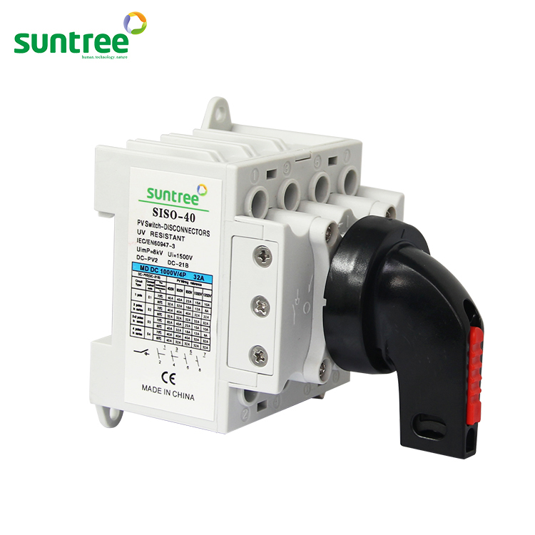 GREY TUV CE 1000V 32A DC Isolator Switch