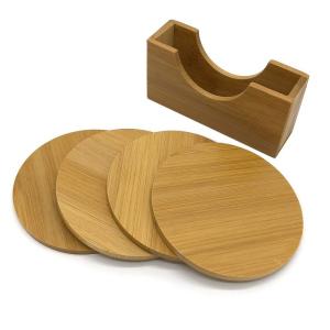 China round shape bamboo coaster set cup holder for trend selling and wholesale wholesale