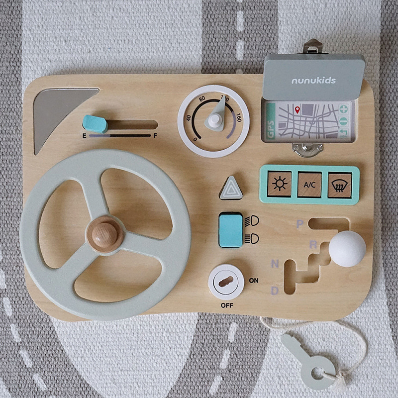 Macaron Design Wooden Busy Board for Early Childhood Education and Cognitive Development