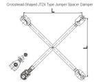 Long Durability Jumper Interphase Spacers , Overhead Line Fittings Crosshead -
