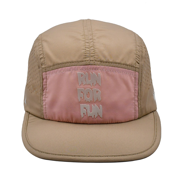 Unisex 5 Panel Camper Hat Flat Brim One Size Fits All Custom logo