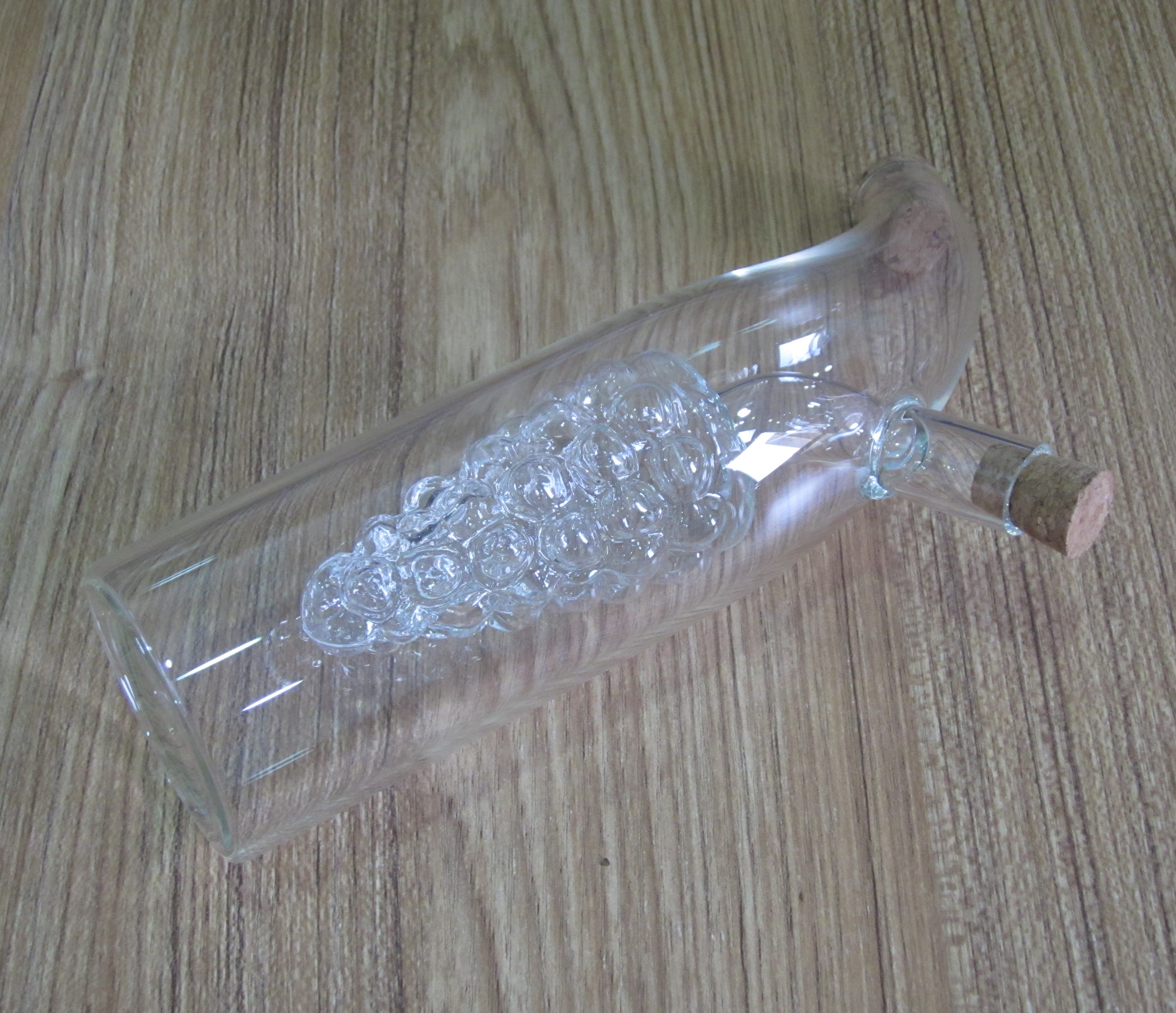 Double Layer Grape Shape Glass Canister With Lid For Oil