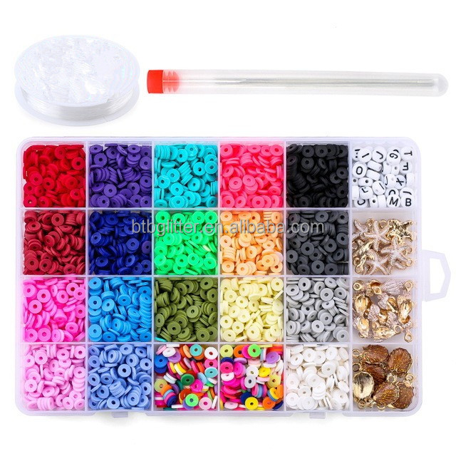 Handmade Elastic Rope Woven Bracelet Beads Acrylic Alphanumeric Word Box Accessories with Free Samples