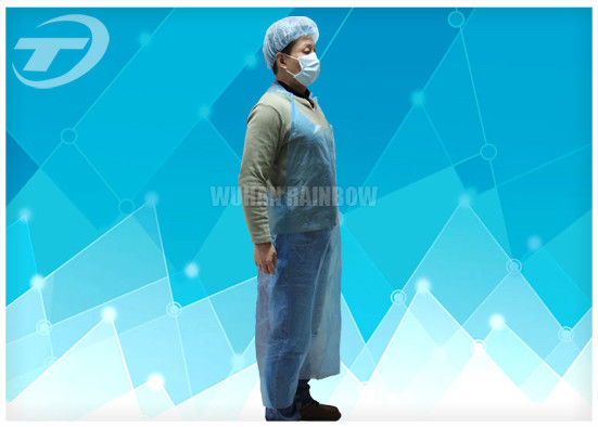 Waterproof Disposable Polythene Aprons 9 X 107 Cm / Disposable White Plastic Aprons