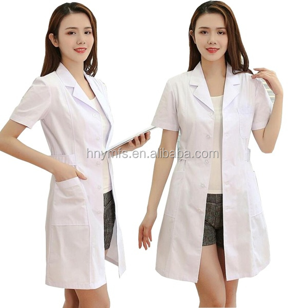 100% Cotton Unisex OEM Hospital Medical Lab Coat Custom Sizes