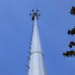 High Temperature Baking Paint Communication Pole Hot Dip Galvanized Steel 30m
