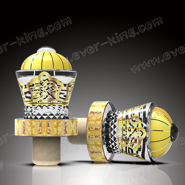 30x60mm Aluminium Glass Bottle Corks For Luxury Liquor