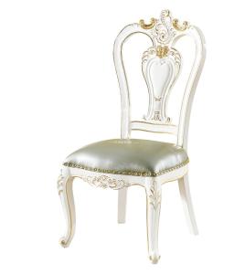 China Leather White Carved Antique Dining Chair LF-111 wholesale
