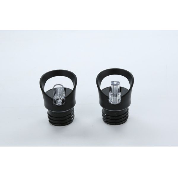 Portable Sports Water Bottle 600ml Double Layer Insulated Stainless Steel Cup Black For Fitness Outdoor Activities