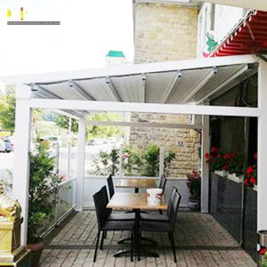 China Aluminum PVC Pergola Awning Kits Sunroom Sunshade Motorised Retractable Roof wholesale