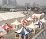 Colorful Leisure Pagoda Event Tent Outside Tight Sewed Fire Resistant Cover