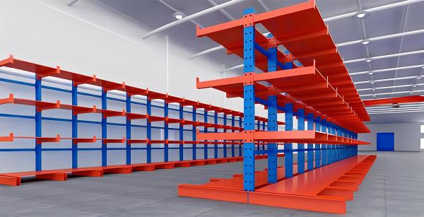 China Structural Powder Coated Double Sided Cantilever Racking Warehouse Metal