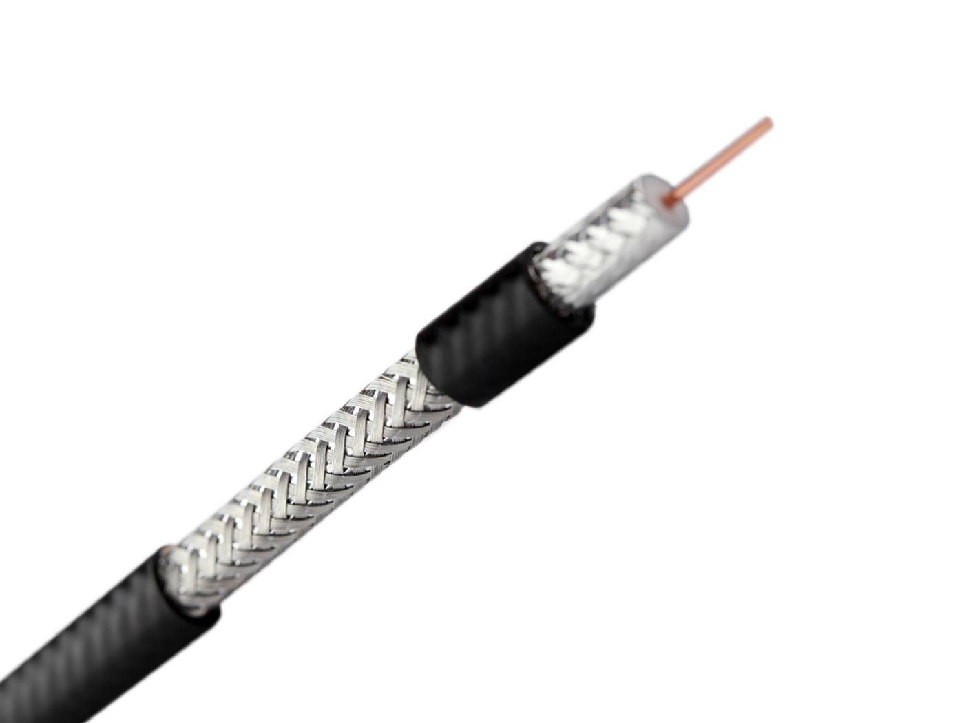 CATV RG6 18 AWG CCS Dual Shielded Coaxial Cable Swept to 3.0 GHz for Antennas