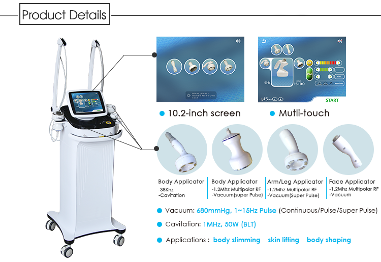 Vacuum Roller Massage Machine , Infrared RF Vacuum Roller Slimming Machine
