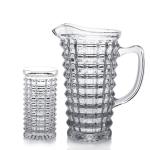 Wholesale Horizontal StripesGlass Pitcher Collection Hiball Glass Set