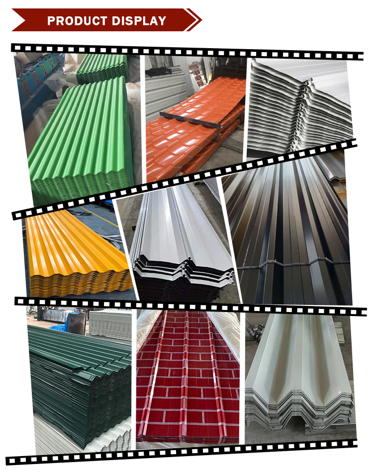 Cutting Service 0.1mm 0.2mm 0.3mm Dx52d PPGI Corrugated Steel Roof Panel with Dry Processing