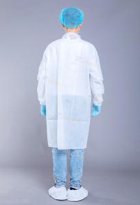 China Medical Water Repellent 80gsm Disposable Lab Coats With Cuffs wholesale