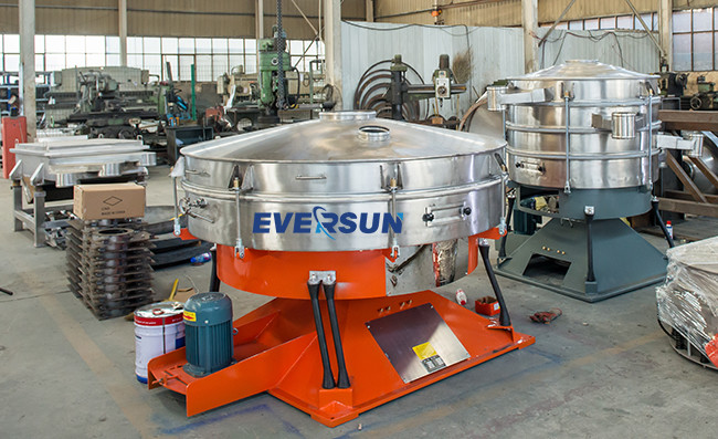 Powder Processing Vibratory Tumbler Machine With Pneumatic Lifting Device