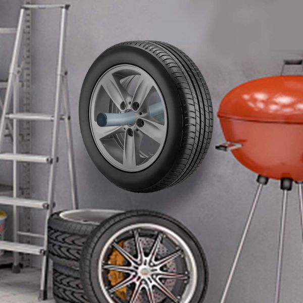 Functional Wall Shelf Support Heavy Duty Multifunction Steel Garage Tire Rack