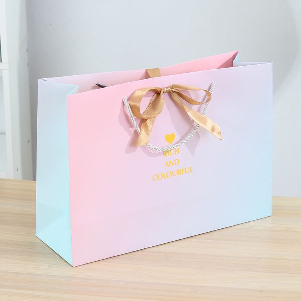 Brown White Personalised Paper Bags Recycled Kraft Paper Shopping Bags Mailer Tea