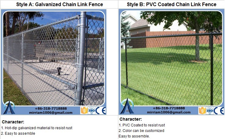 2.4mx10m Chain Link Fence,Hot Dipped Galvanized Black Chain Link Fence Cost
